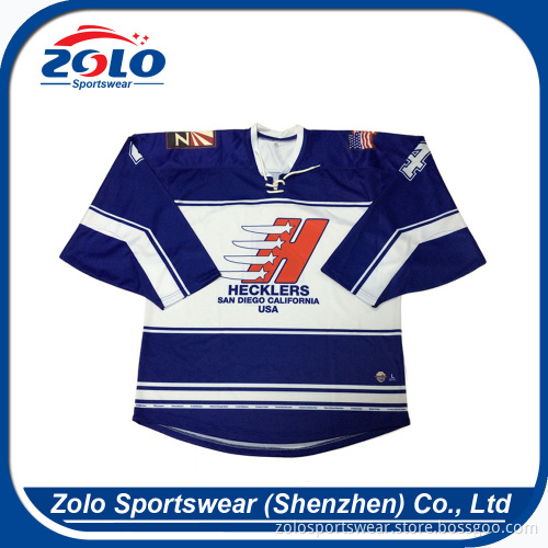 2017 New design best quality sublimation printing funny hockey shirts